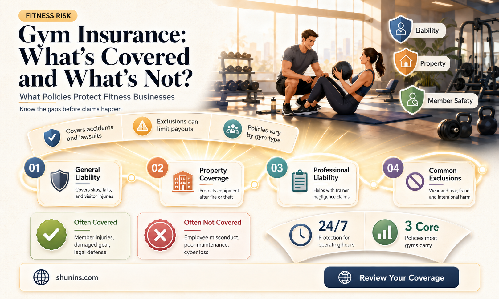 are fitness gyms insured