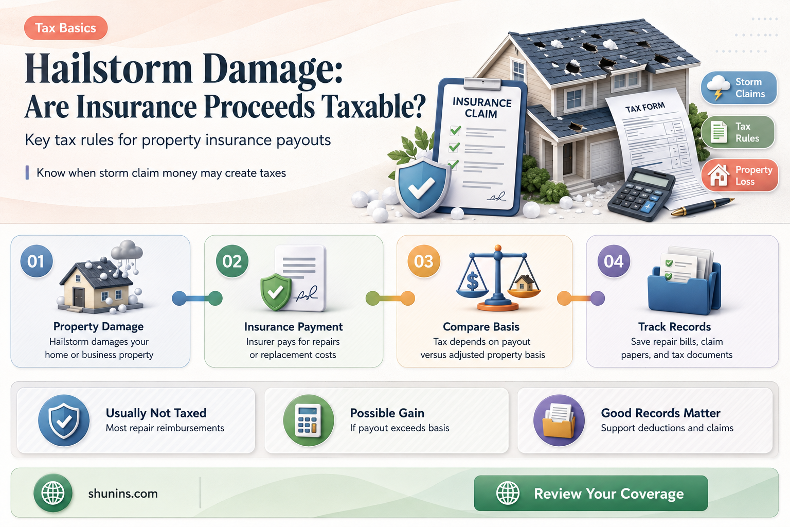 are hail insurance proceeds taxable