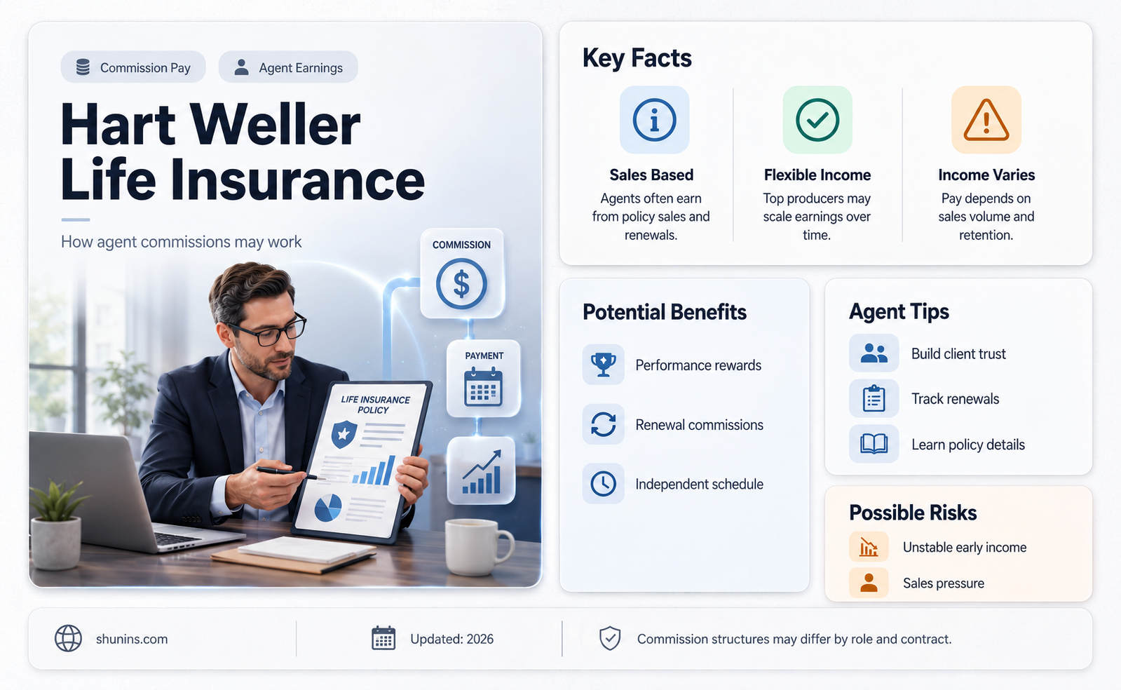 are hart weller life insurance agents paid commission only