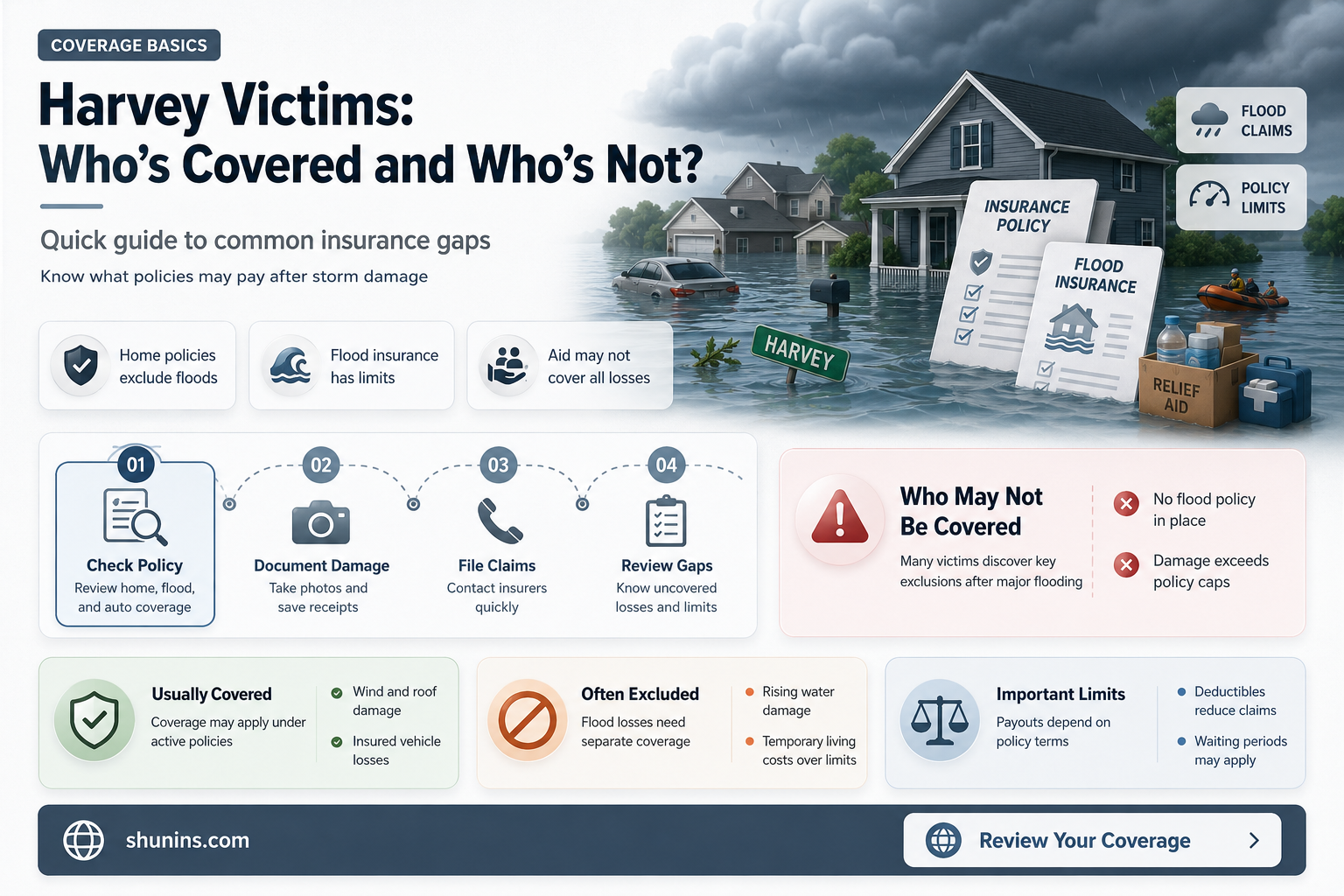 are harvey victims insured
