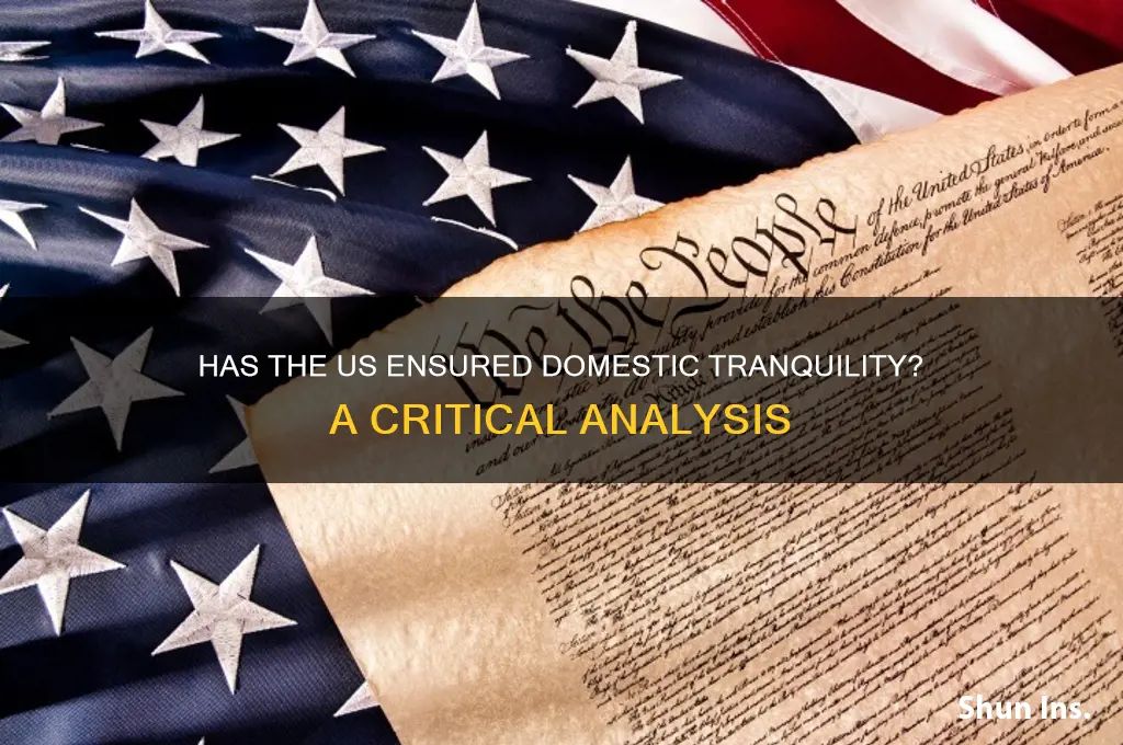 has the us insure domestic tranquility