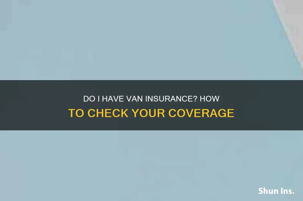 have i got insurance on my van