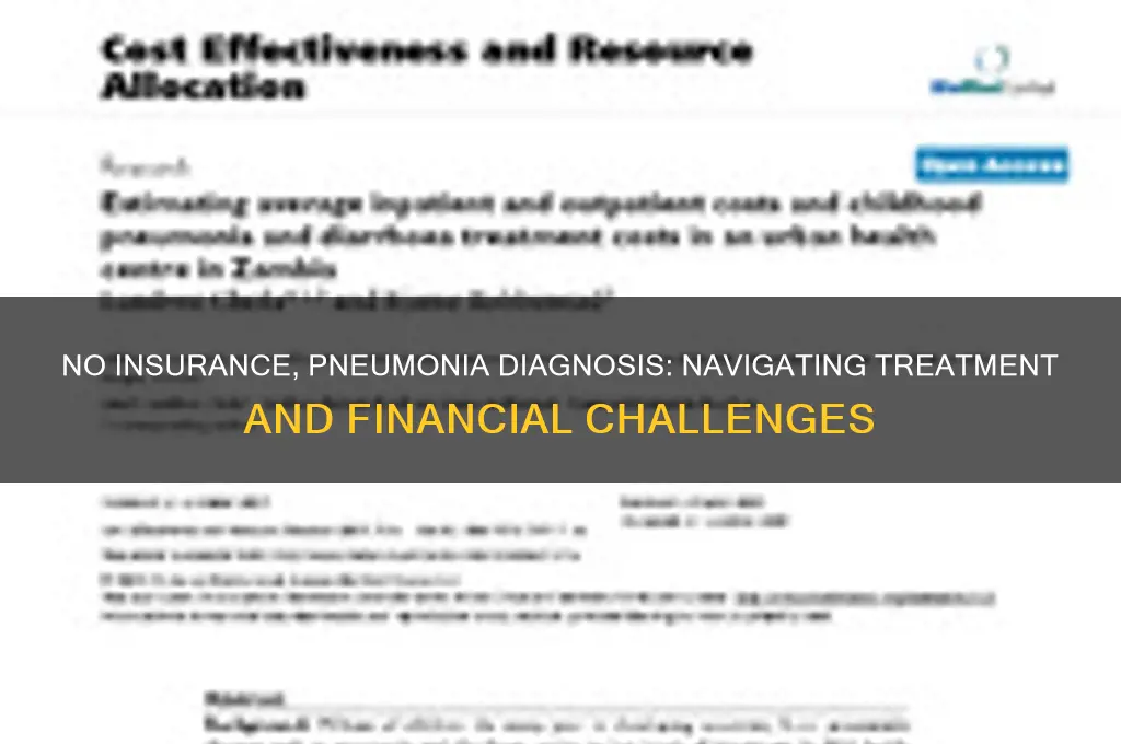 have no insurance pneumonia