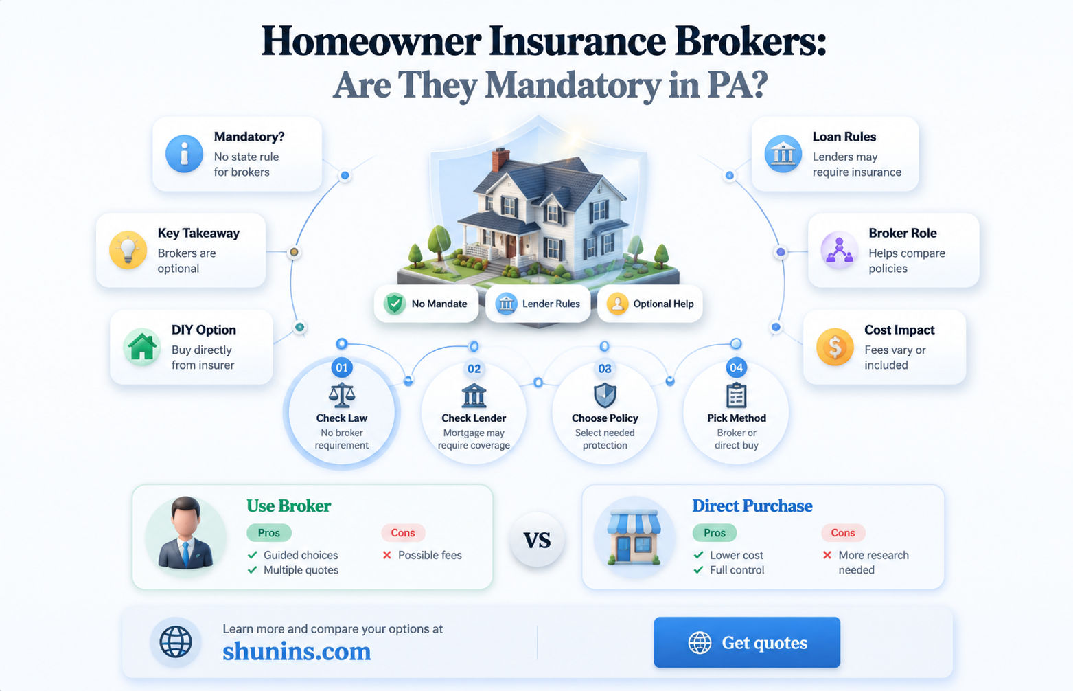 are homeowners required to use insurance brokers in pa