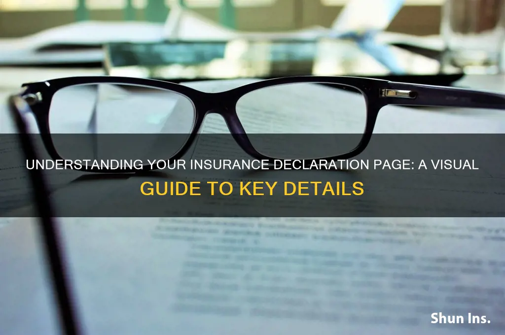 how an insurance declaration page looks