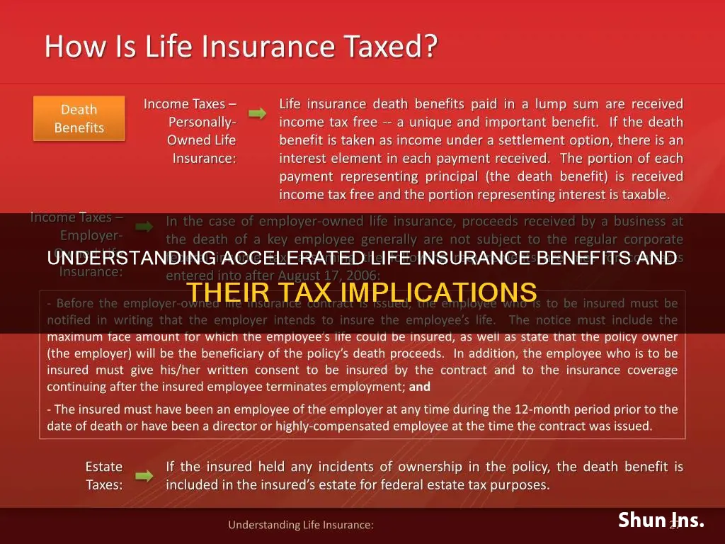 how are accelerated life insurance benefits taxed