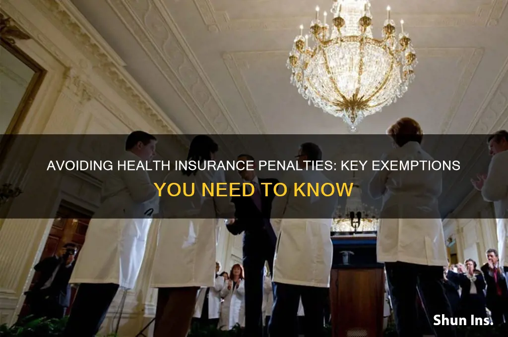 how are you exempted for health insurance penalty