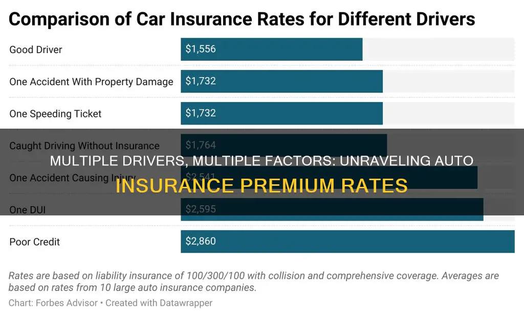 how auto insurance premium rates depend on number of drivers