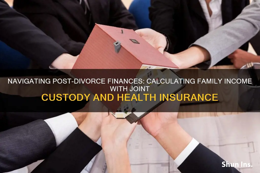 how calculate family income after divorce joint custody health insurance