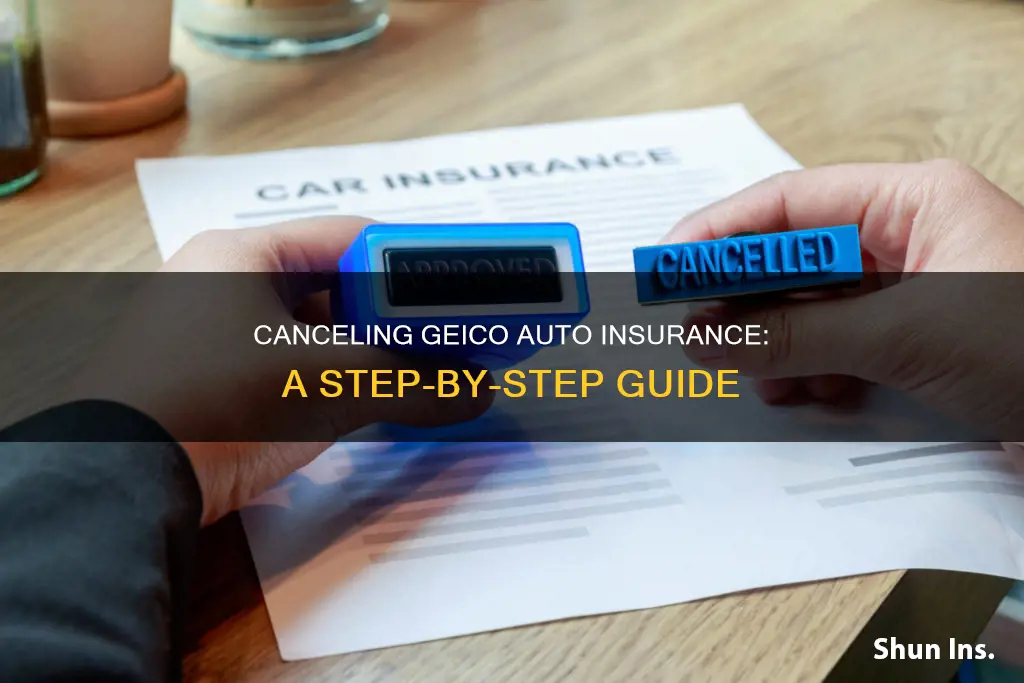 how can I cancel geico auto insurance