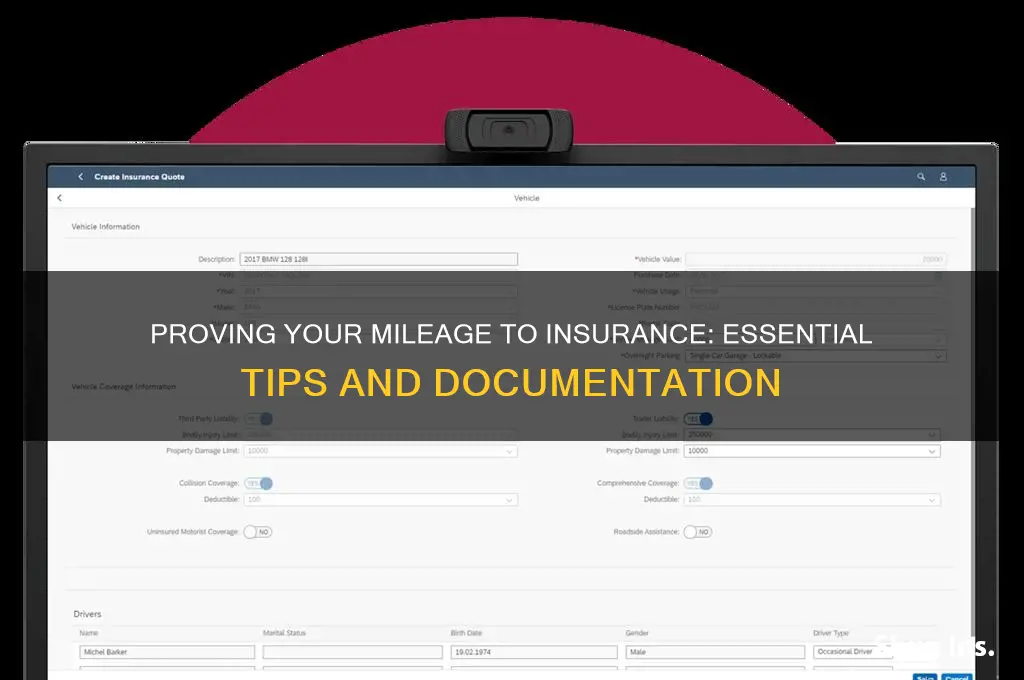 how cna your prove your mileage to your insurance