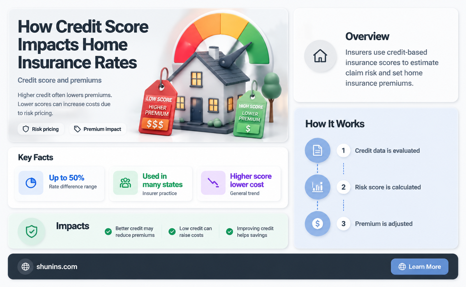 are homeowners insurance rates based on credit score