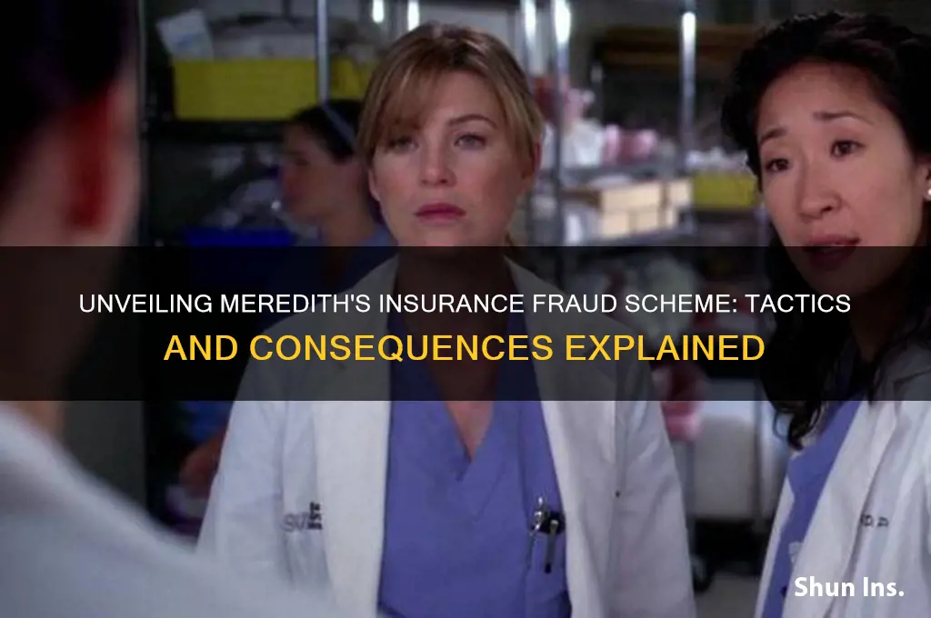how did meredith commit insurance fraud