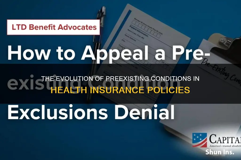 how did preexisting conditions become part of health insurance