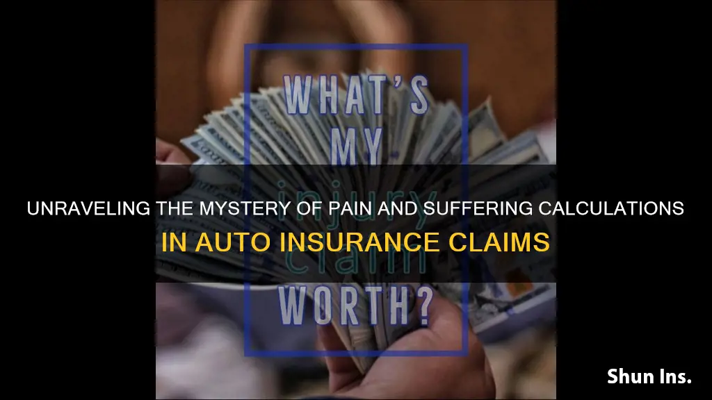 how do auto insurance adjusters calculate pain and suffering