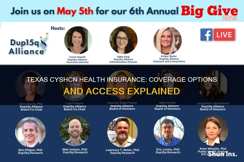 how do cyshcn in texas receive health insurance