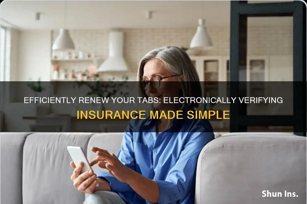 how do electronically verify insurance to renew tabs