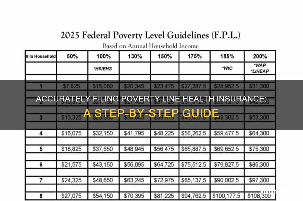 how do i accurately file poverty line health insurance
