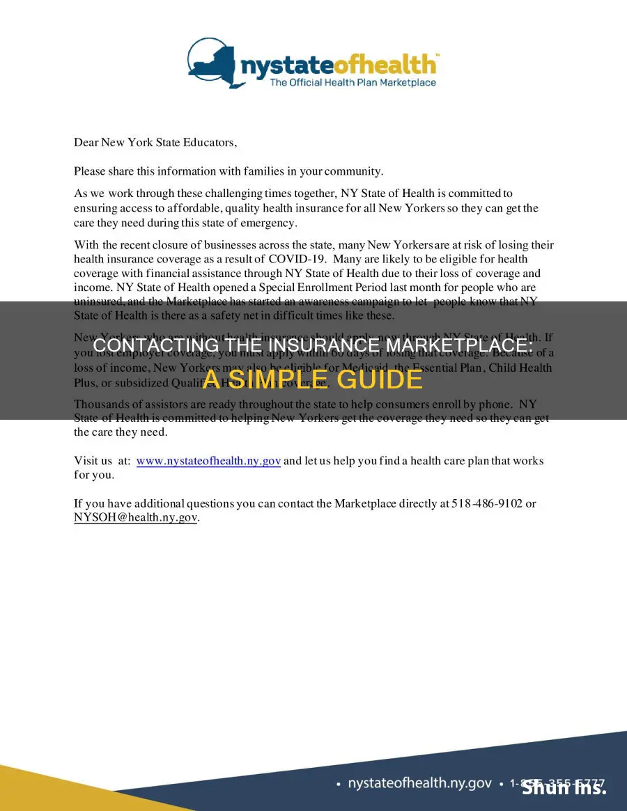 how do I call the insurance marketplace