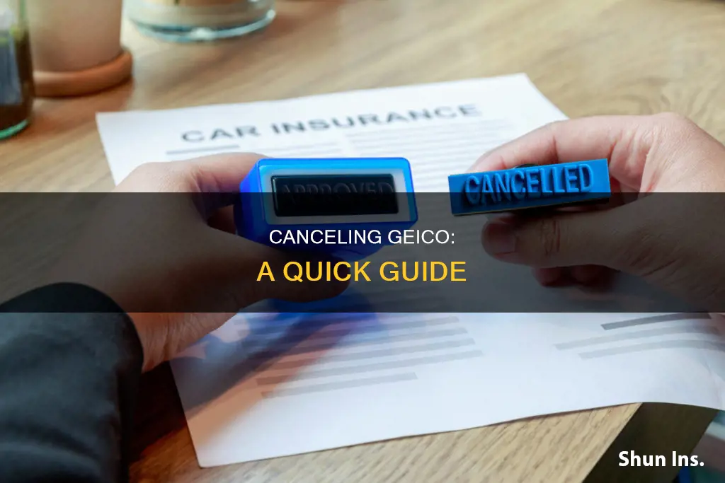 how do I cancel geico auto insurance