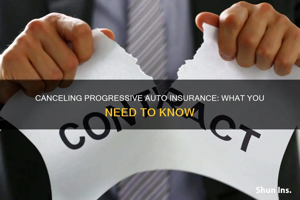 how do I cancel progressive auto insurance