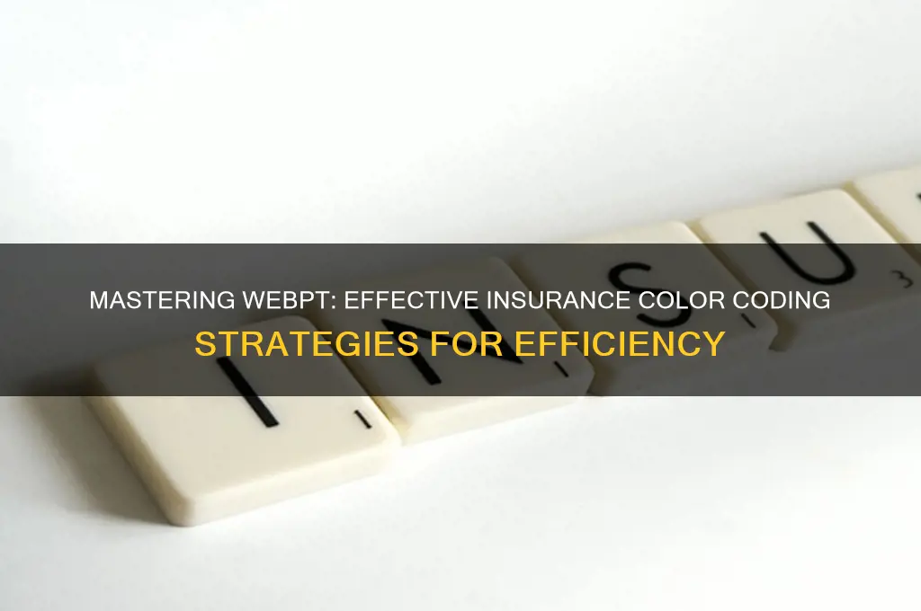 how do i color code insurance on webpt