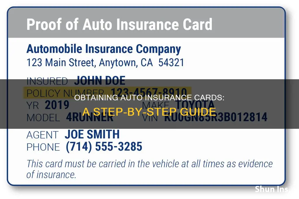 how do I get auto insurance cards