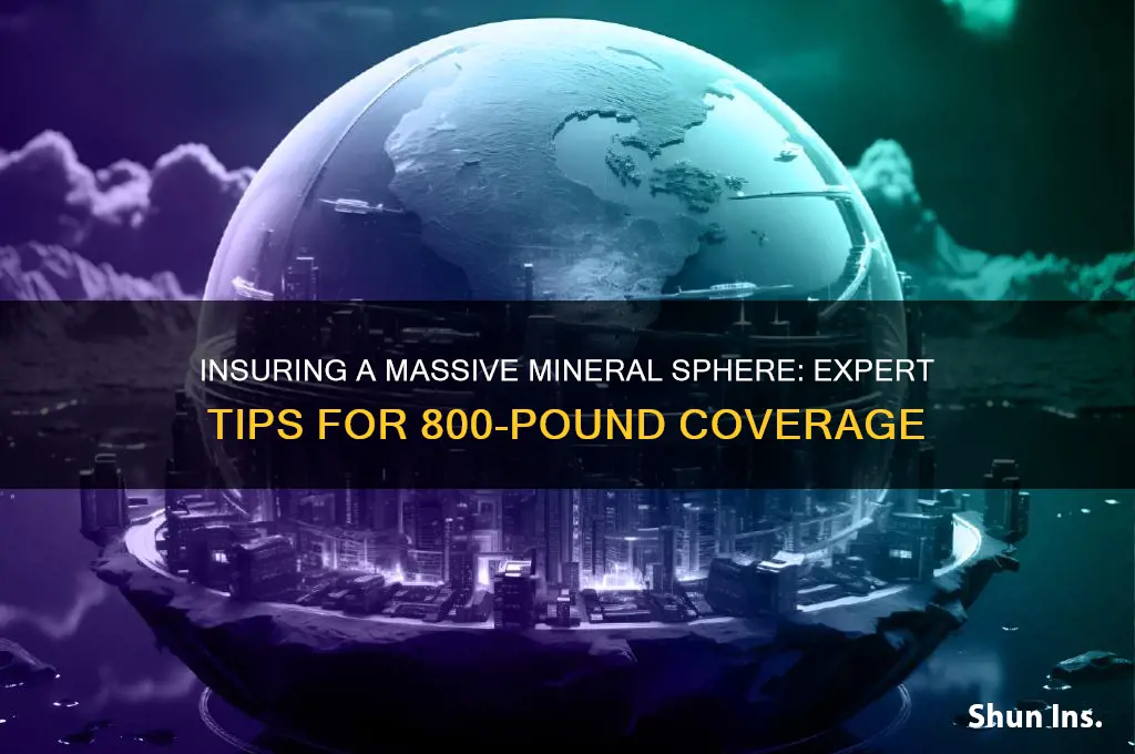 how do i insure an 800 lbs mineral sphere
