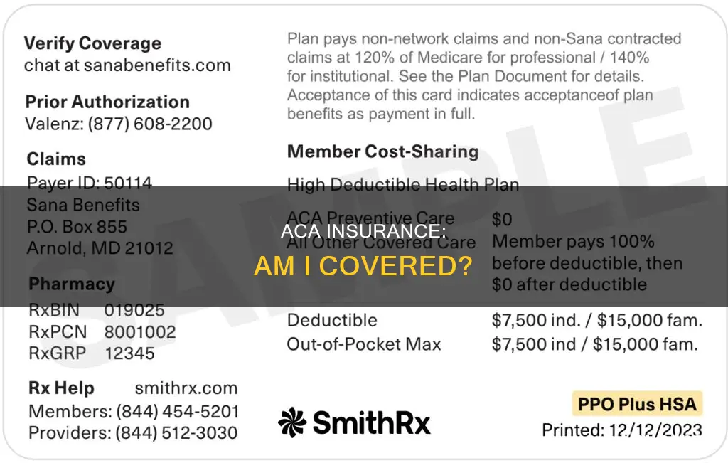 how do I know I have aca insurance