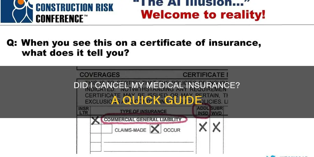 how do I know if I cancelled my medical insurance