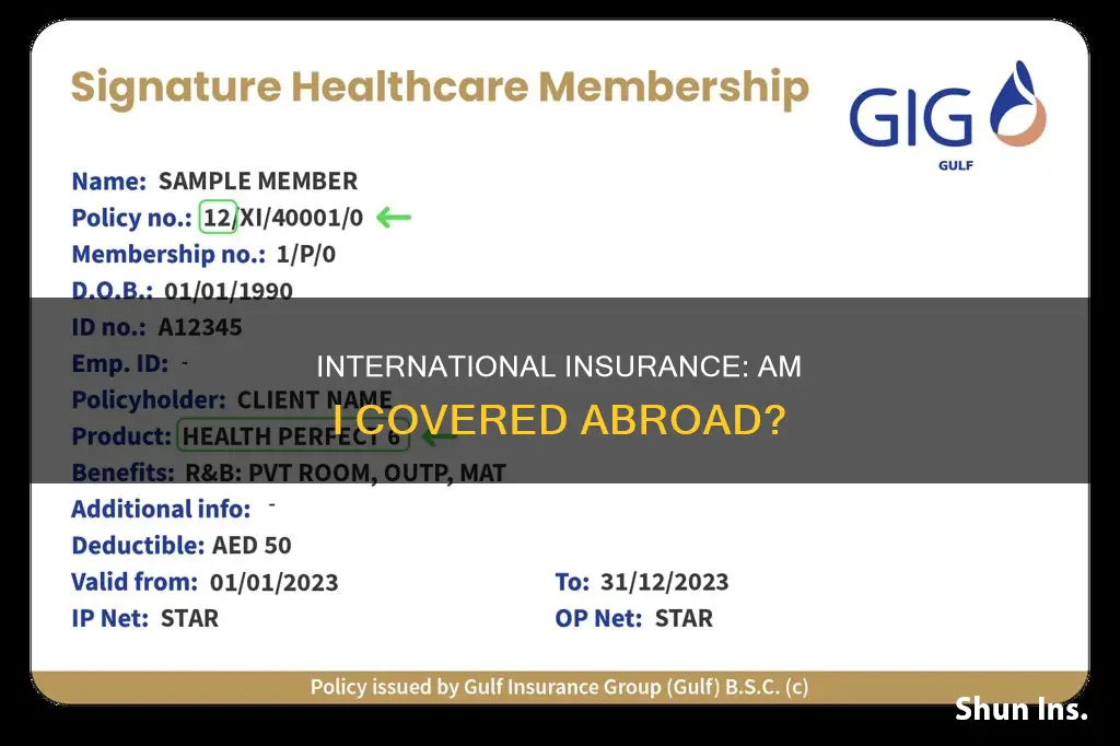how do I know if my insurance is international