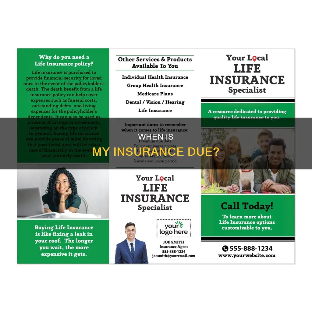 how do I know when my insurance is due