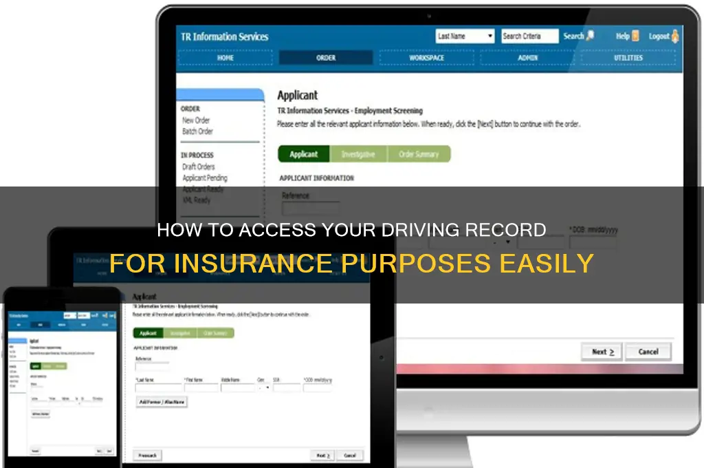 how do i look up my driving record for insurance
