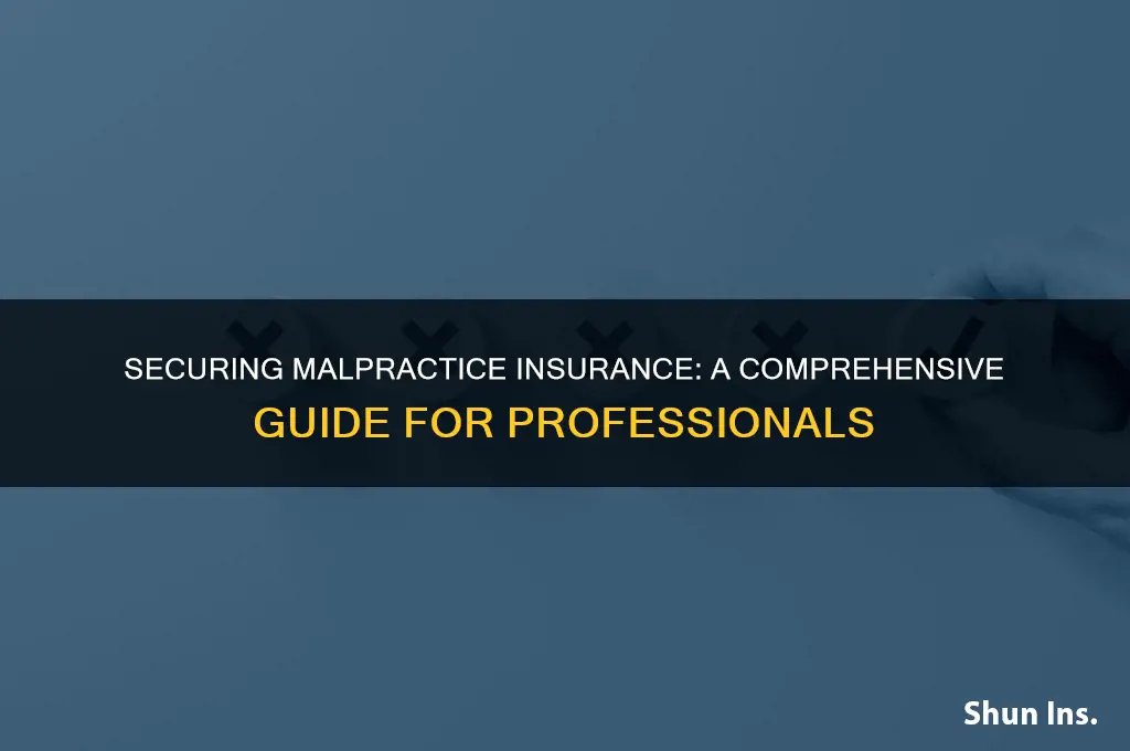 how do i obtain malpractice insurance