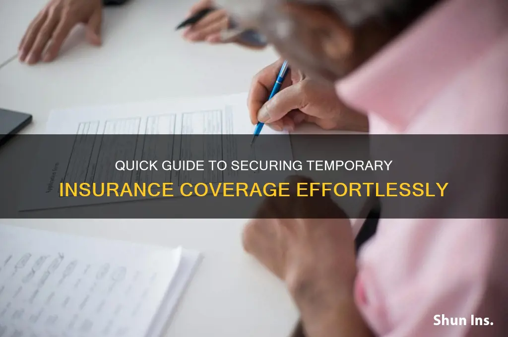 how do i obtain temporary insurance