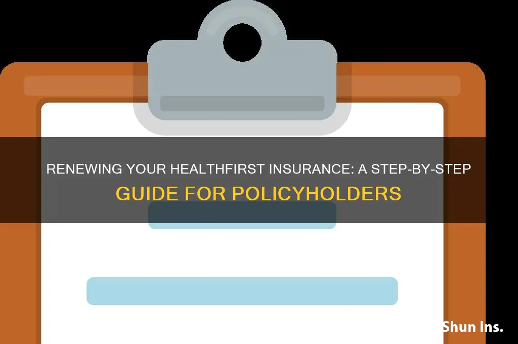 how do i renew my healthfirst insurance