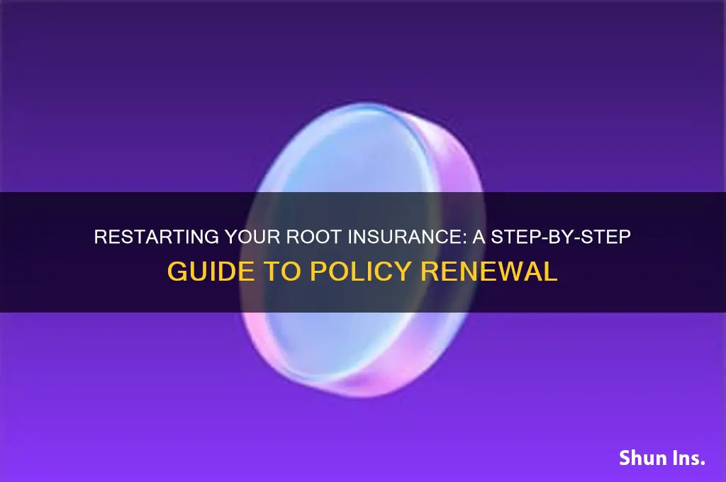 how do i restart my root insurance