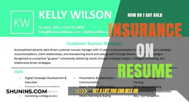 Effectively Showcasing Sold Insurance Experience on Your Resume: Tips and Tricks