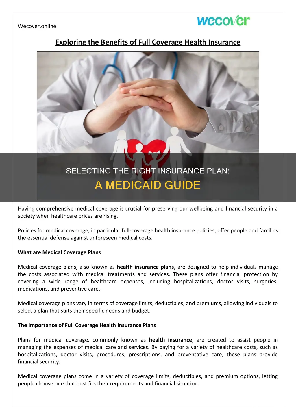 how do I select an insurance plan medicaid
