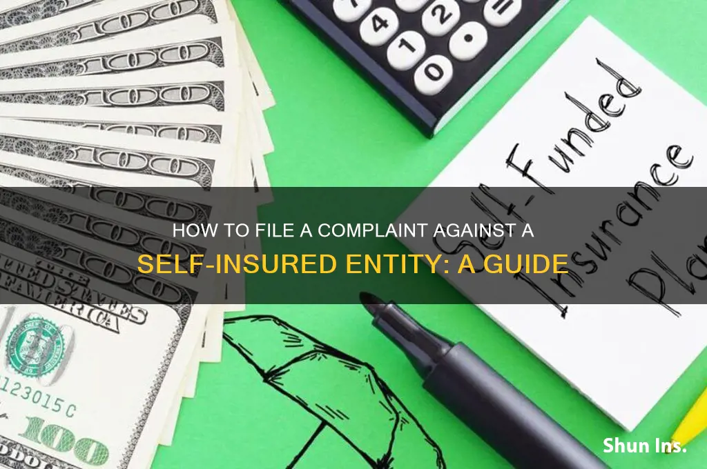 how do i send complaint to regarding self insured