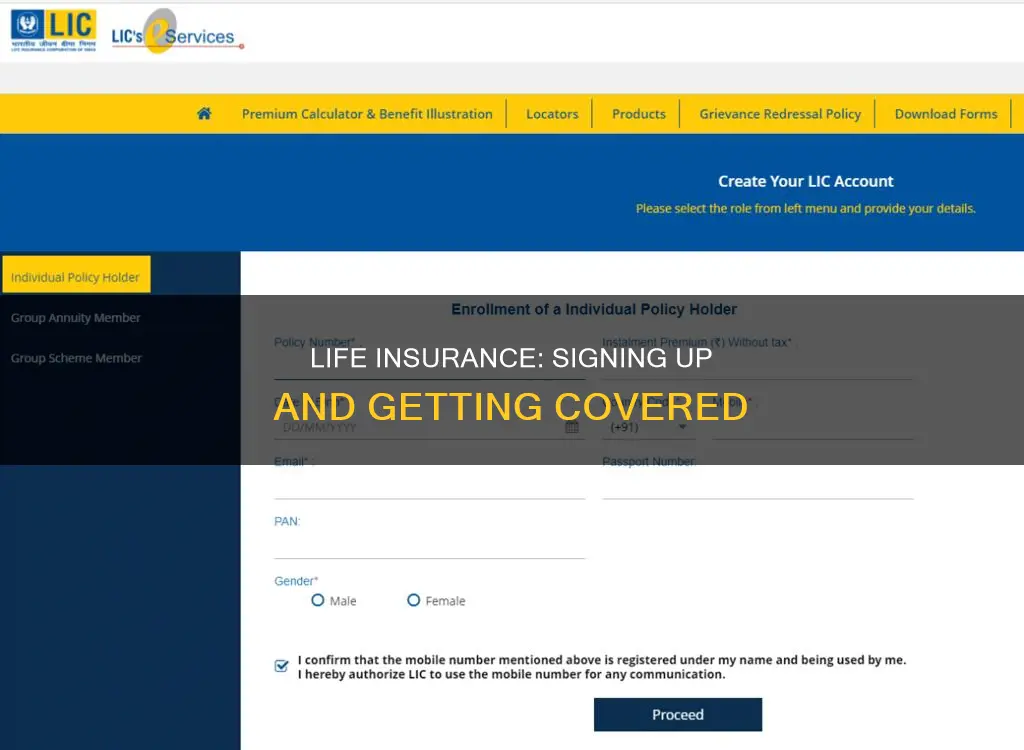 how do I sign up for life insurance