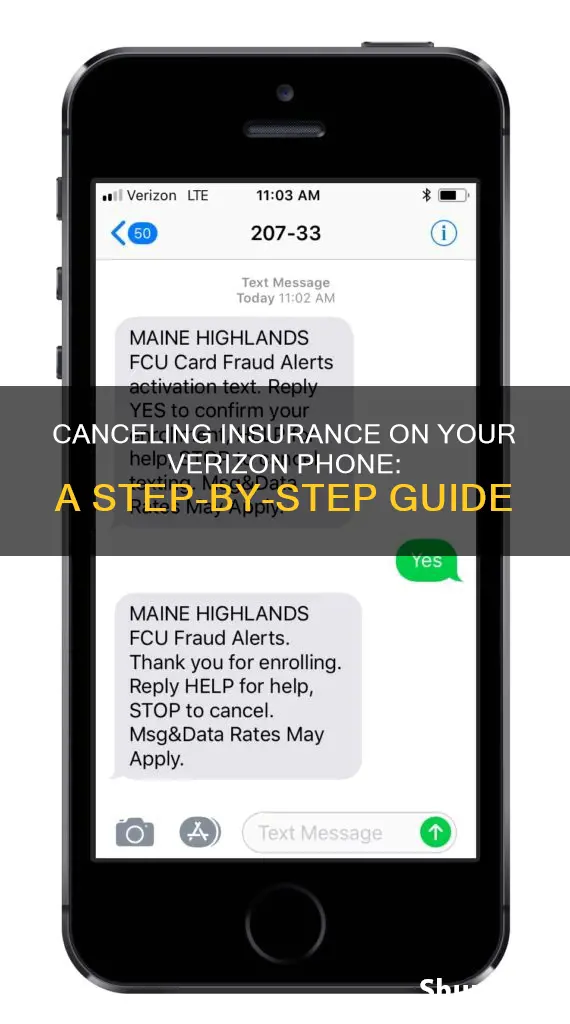 how do I stop insurance on my verizon phone