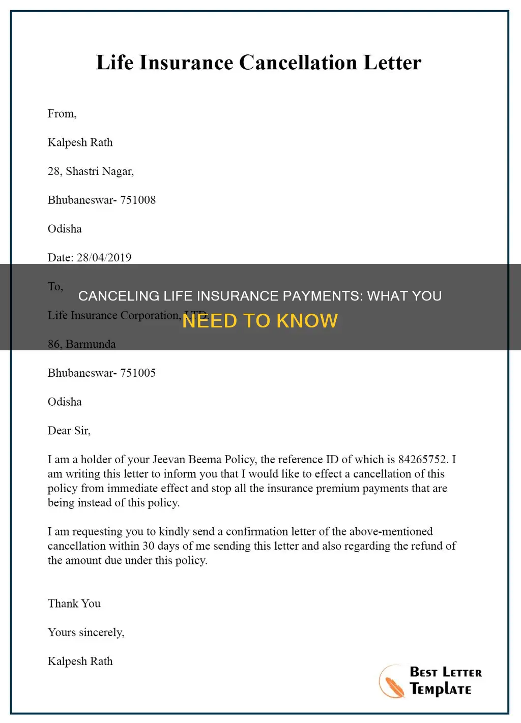 how do I stop payments on life insurance