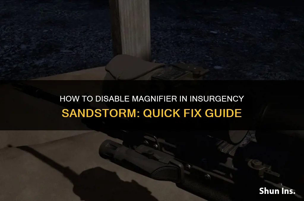 how do i switch off my magnifire in insurency sandstorm