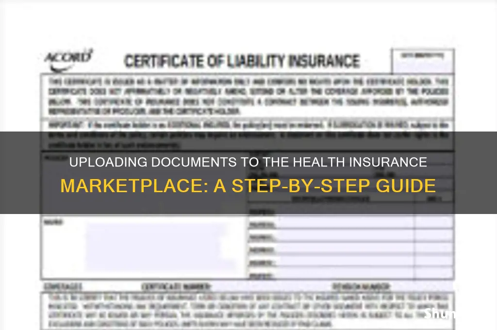 how do i upload documents to the health insurance marketplace