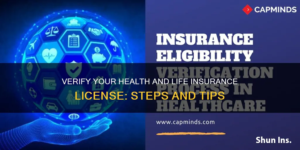 how do I verify my health and life insurance license