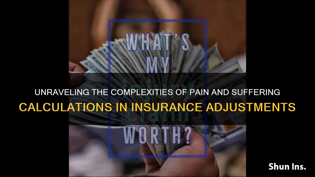 how do insurance adjusters calculate pain and suffering