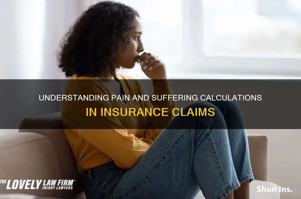 how do insurance calculate pain and suffering