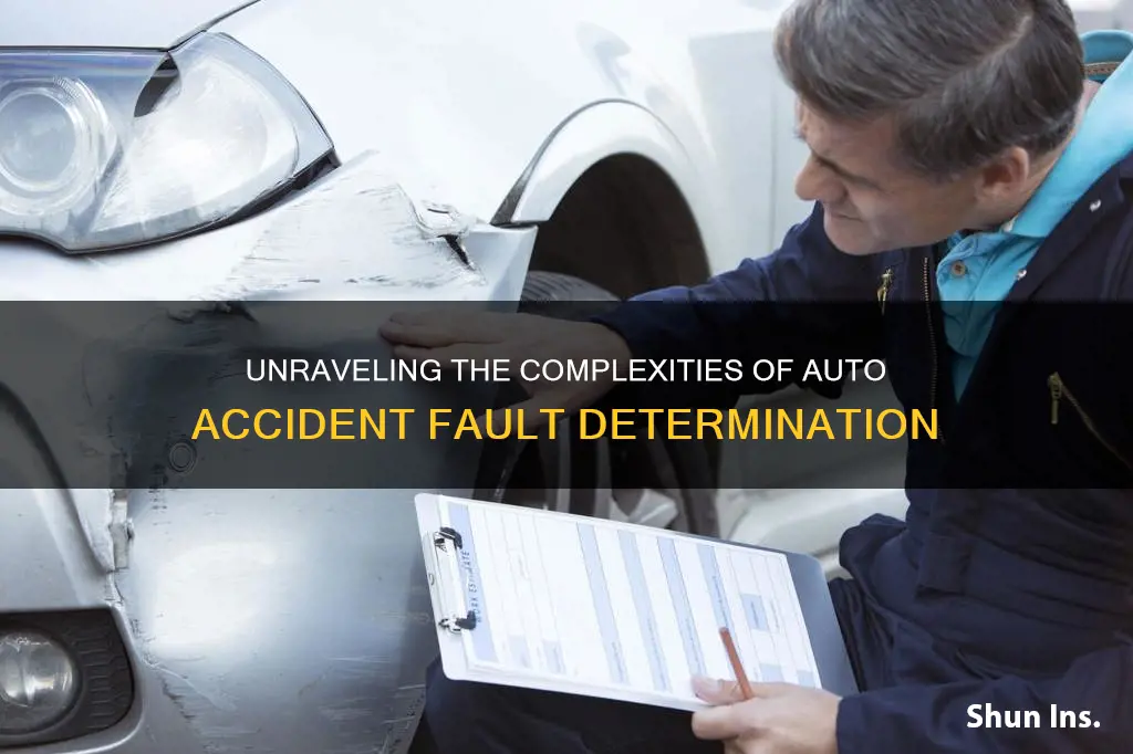 how do insurance companies determine fault in an auto accident