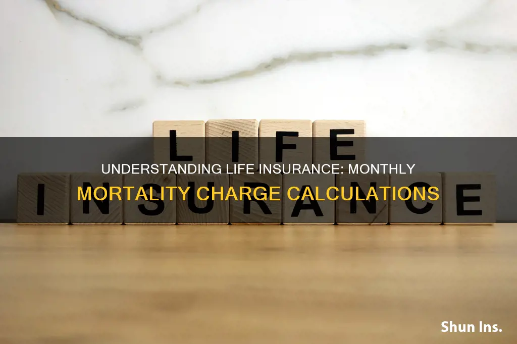 how do life insurance monthy mortality charge figures calculatie